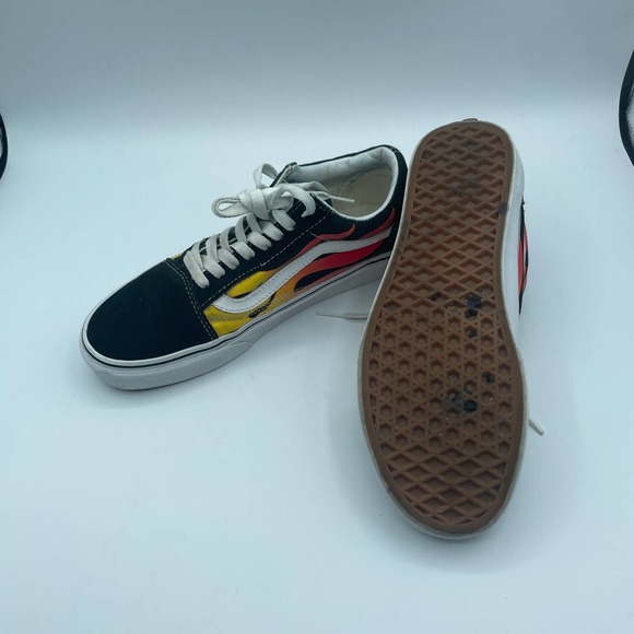 Vans Unisex Flames Old Skool Sneakers Size 8.5 women's/men 7 - Picture 5 of 5